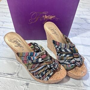 Fergie Quixotic Zebra Platform Wedge Heels